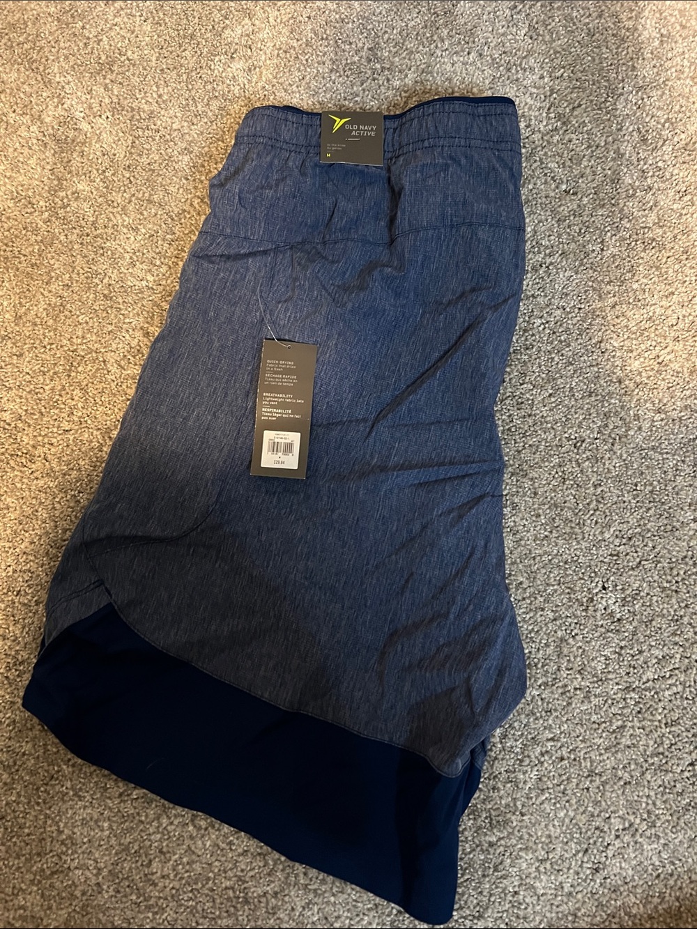Old Navy Men’s Heather Navy Athletic Shorts